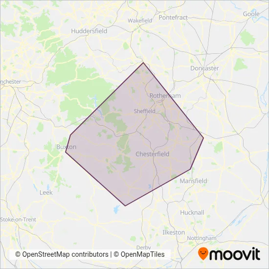 Stagecoach Yorkshire coverage area map