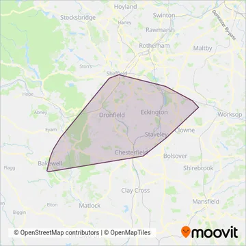 TM Travel coverage area map