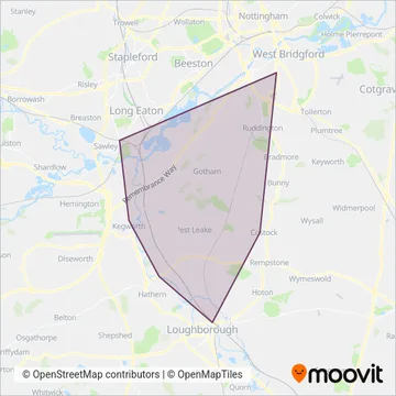 Soar Valley Community Bus coverage area map