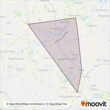 Kinchbus coverage area map