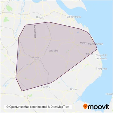 PC Coaches coverage area map