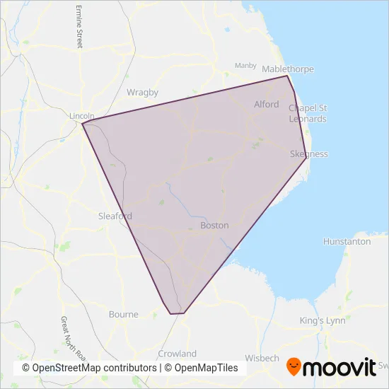 Brylaine Travel coverage area map