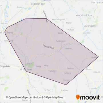 Sleafordian Coaches coverage area map