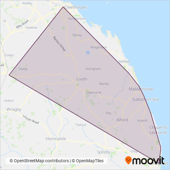 Grayscroft Coaches coverage area map