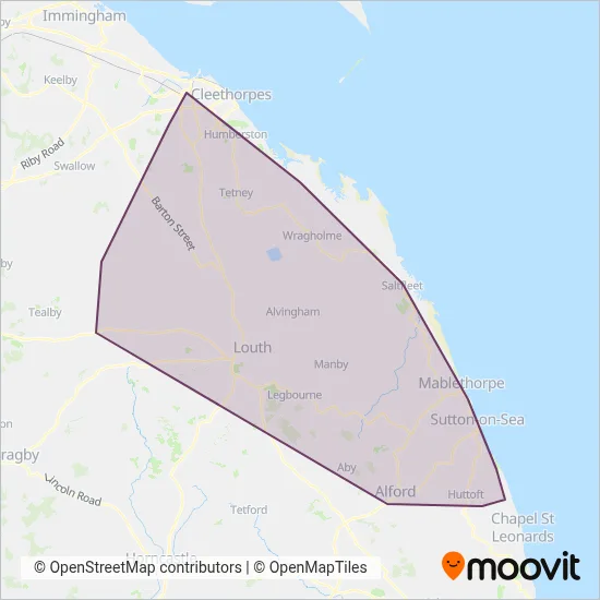 Grayscroft Coaches coverage area map