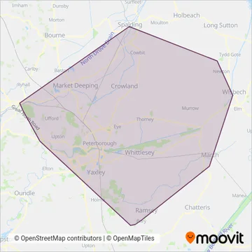 Stagecoach East coverage area map