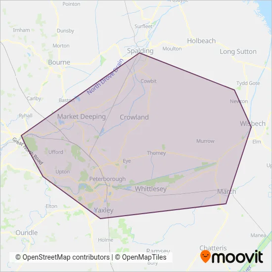 Stagecoach East coverage area map