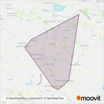 Lawson's of Corby coverage area map
