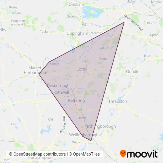 Lawson's of Corby coverage area map