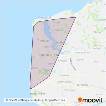 Coastliner Buses coverage area map