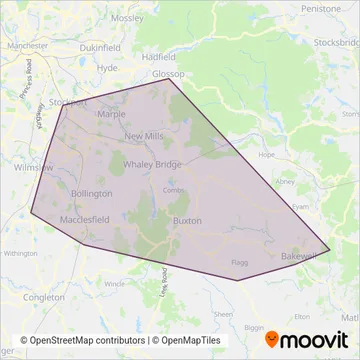 High Peak coverage area map