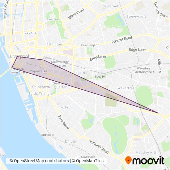 Liverpool City Sights coverage area map