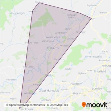 Hodsons Coaches coverage area map