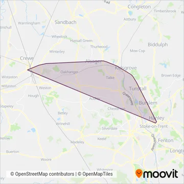First Potteries coverage area map
