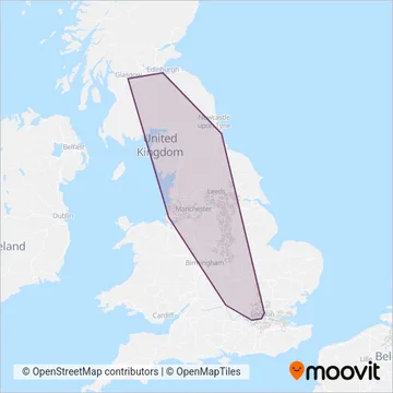 National Express coverage area map