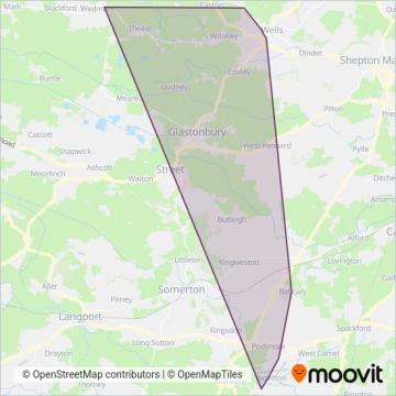 Mendip Community Transport coverage area map