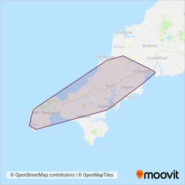 First Kernow coverage area map