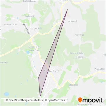 Grindles Coaches coverage area map