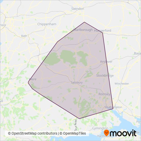 Salisbury Reds coverage area map