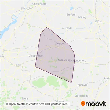 Swindon's Bus Company coverage area map