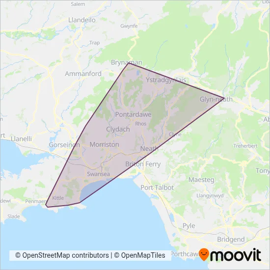 DANSA coverage area map