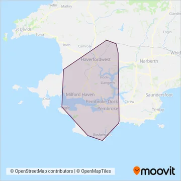 Pembrokeshire County Council coverage area map