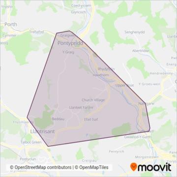 Edwards Coaches coverage area map