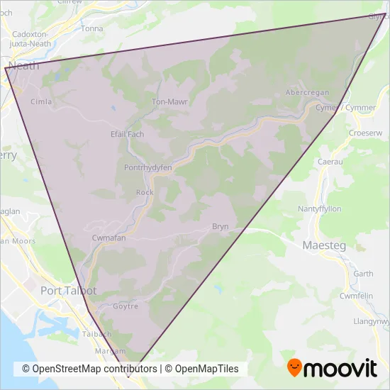 Wilkins Travel (Port Talbot) coverage area map