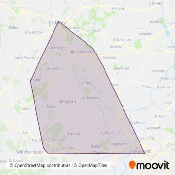 Newent Community Link coverage area map