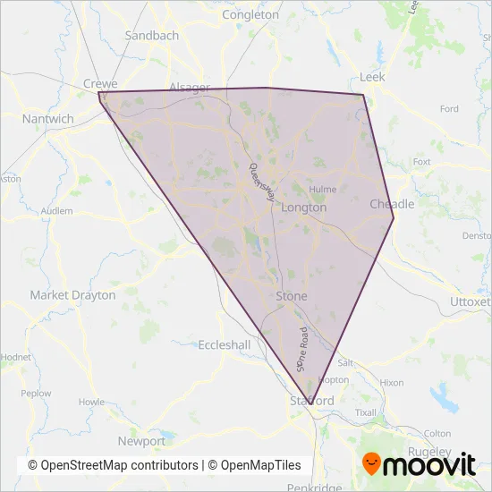 First Potteries coverage area map