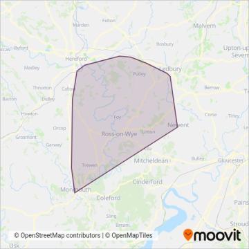 Nick Maddy Coaches coverage area map