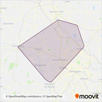 Select Bus Services coverage area map