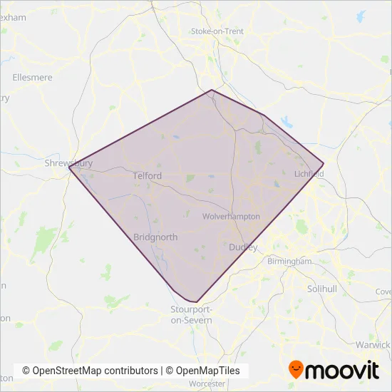 Select Bus Services coverage area map