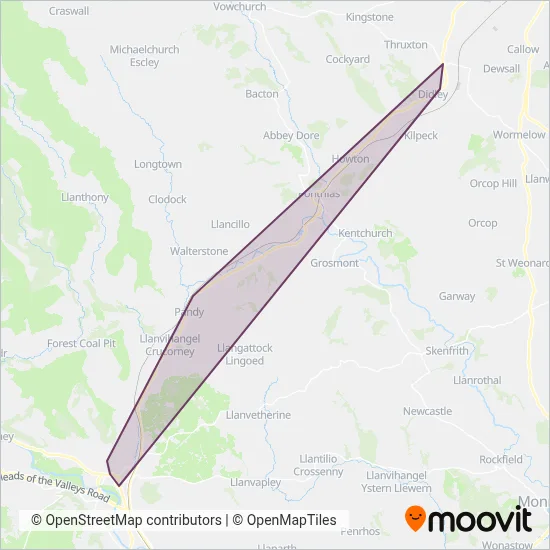 Stagecoach South Wales coverage area map