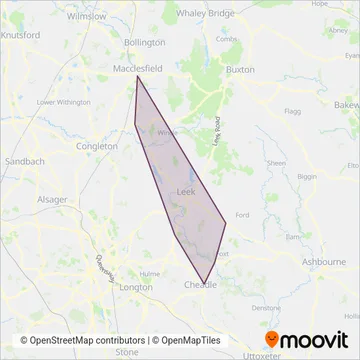 Aimee's coverage area map