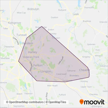 Stanton of Stoke coverage area map