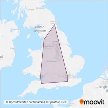 FlixBus coverage area map