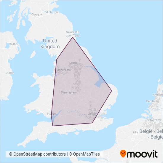FlixBus coverage area map