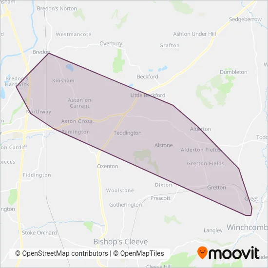 Marchants Coaches coverage area map