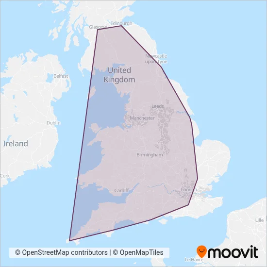 National Express coverage area map