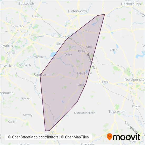 Catterall's coverage area map