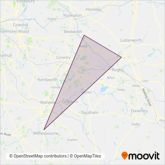 National Express Accessible Transport coverage area map