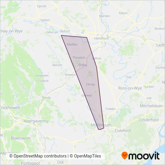 Newport Bus coverage area map