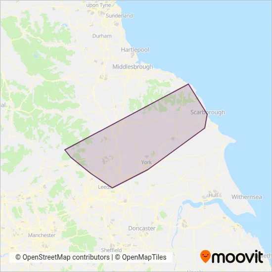 Coastliner coverage area map
