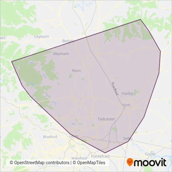 York Pullman coverage area map