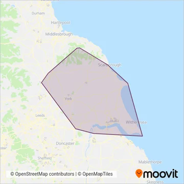 East Yorkshire coverage area map