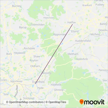 National Rail (Bus) coverage area map