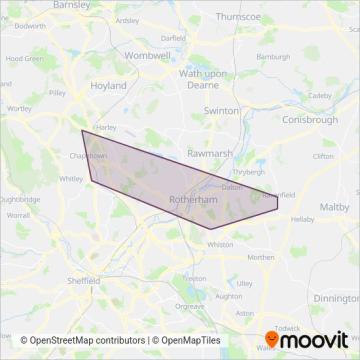 Cawthorne's Travel coverage area map