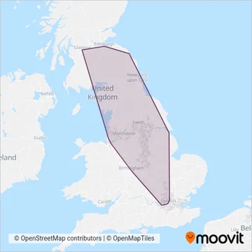National Express coverage area map