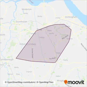 PC Coaches coverage area map